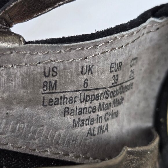 Sam Edelman Sz 8M Alina Black Turquoise Strappy Leather High Heels Zip Back NWOT - Picture 14 of 16